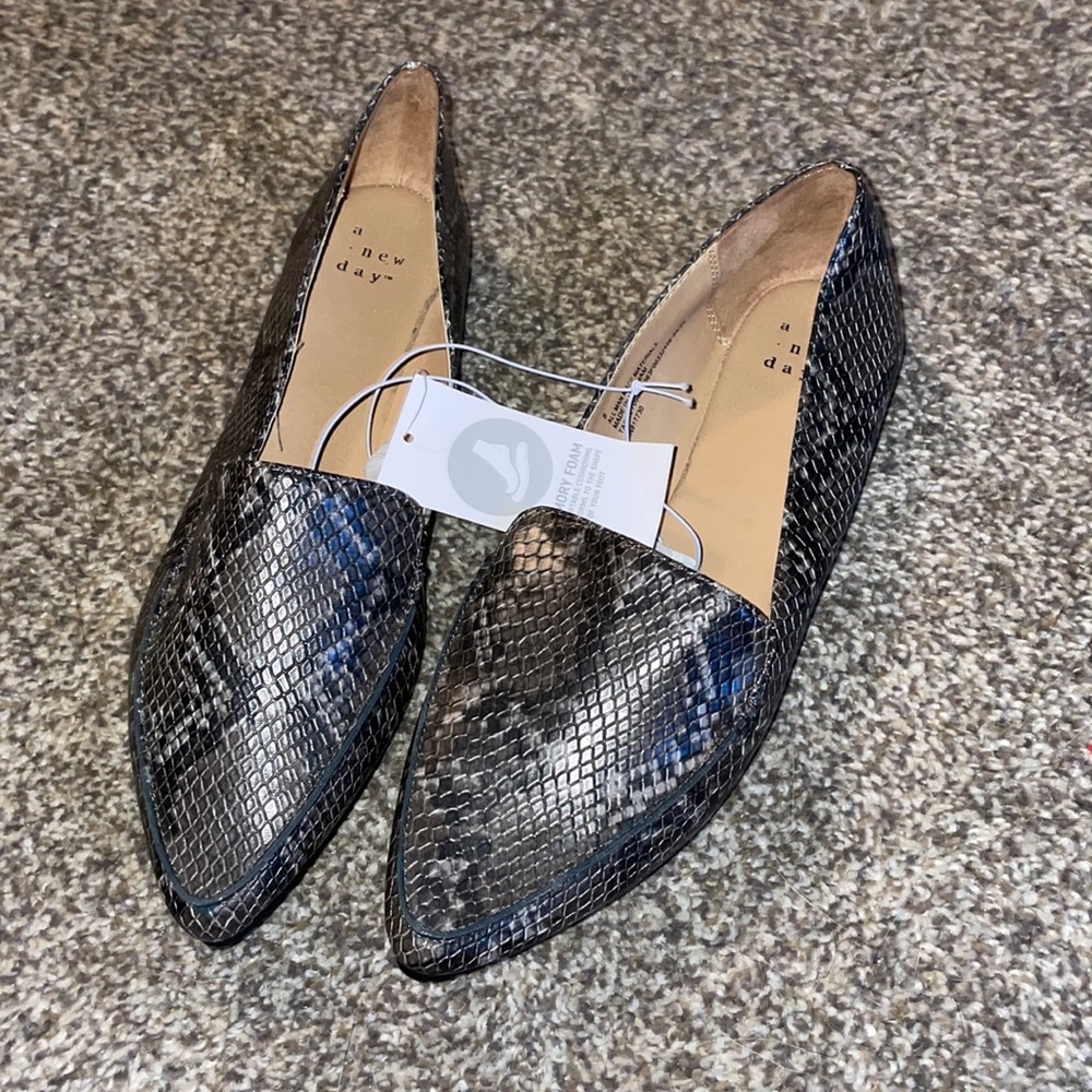 Snake Print Loafers